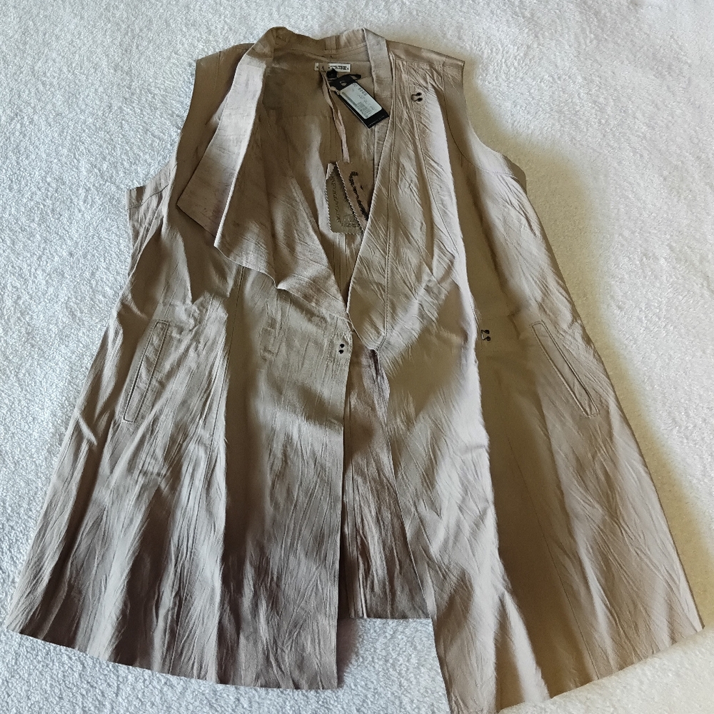 My Tribe Women's Leather Vest Top Size XL